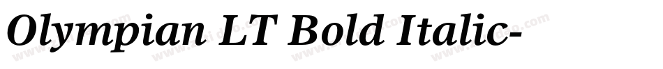 Olympian LT Bold Italic字体转换